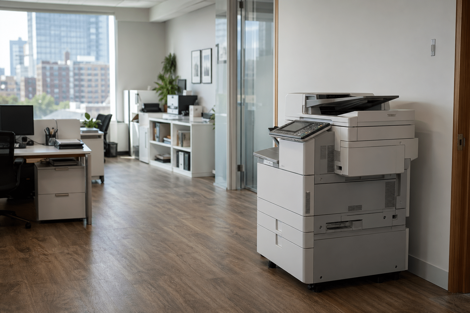 Multifunction copier in a Queens office