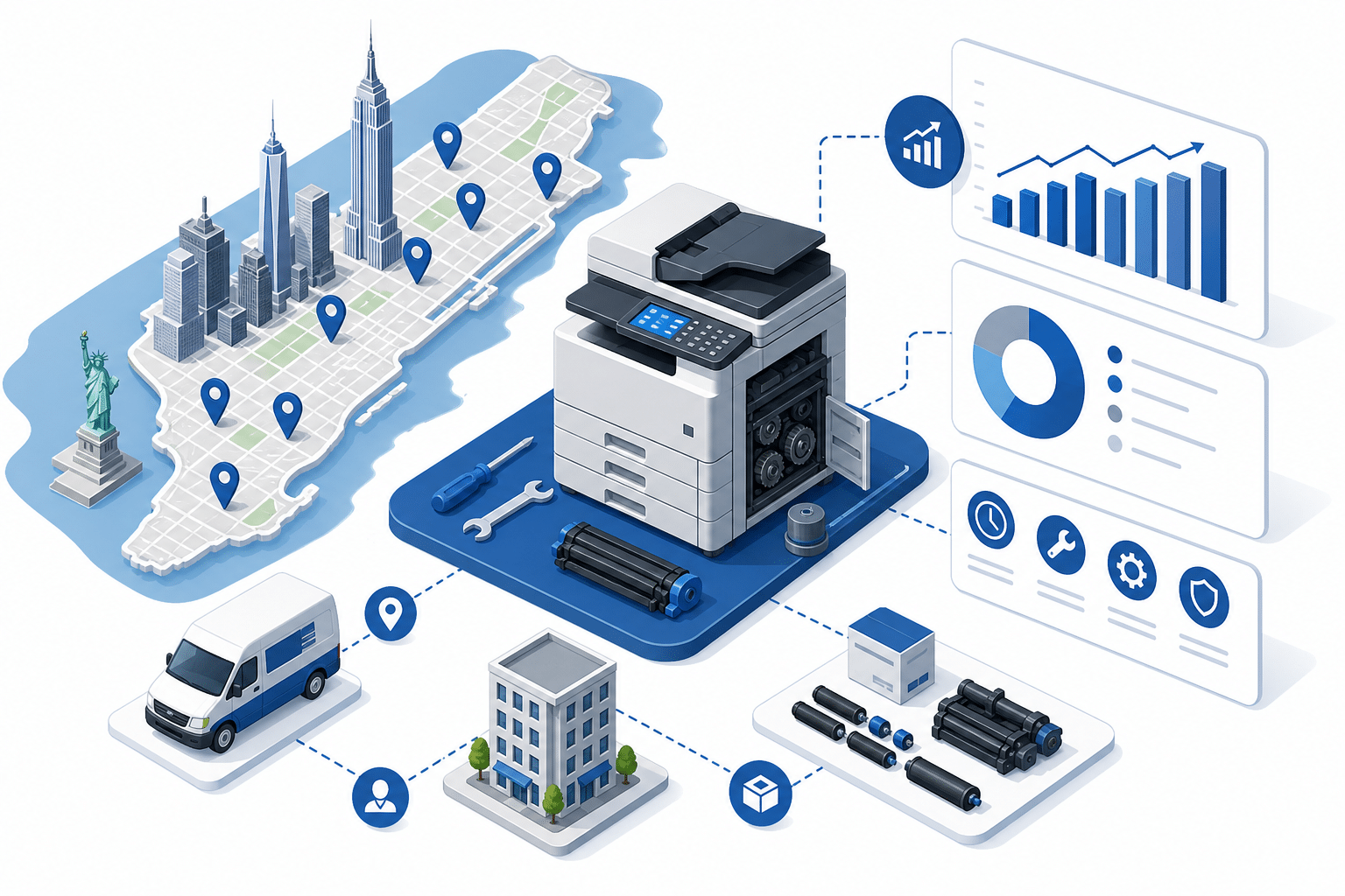 Copier Repair Manhattan: Professional New York Office Equipment Service 1 copier repair Manhattan data illustration