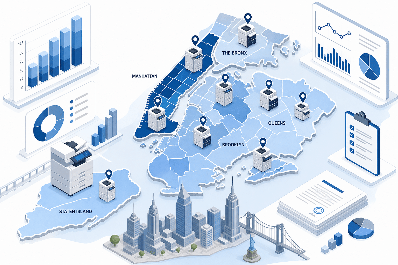 Copier Service Contracts in New York: Print Maintenance Guide 1 copier service contracts data illustration