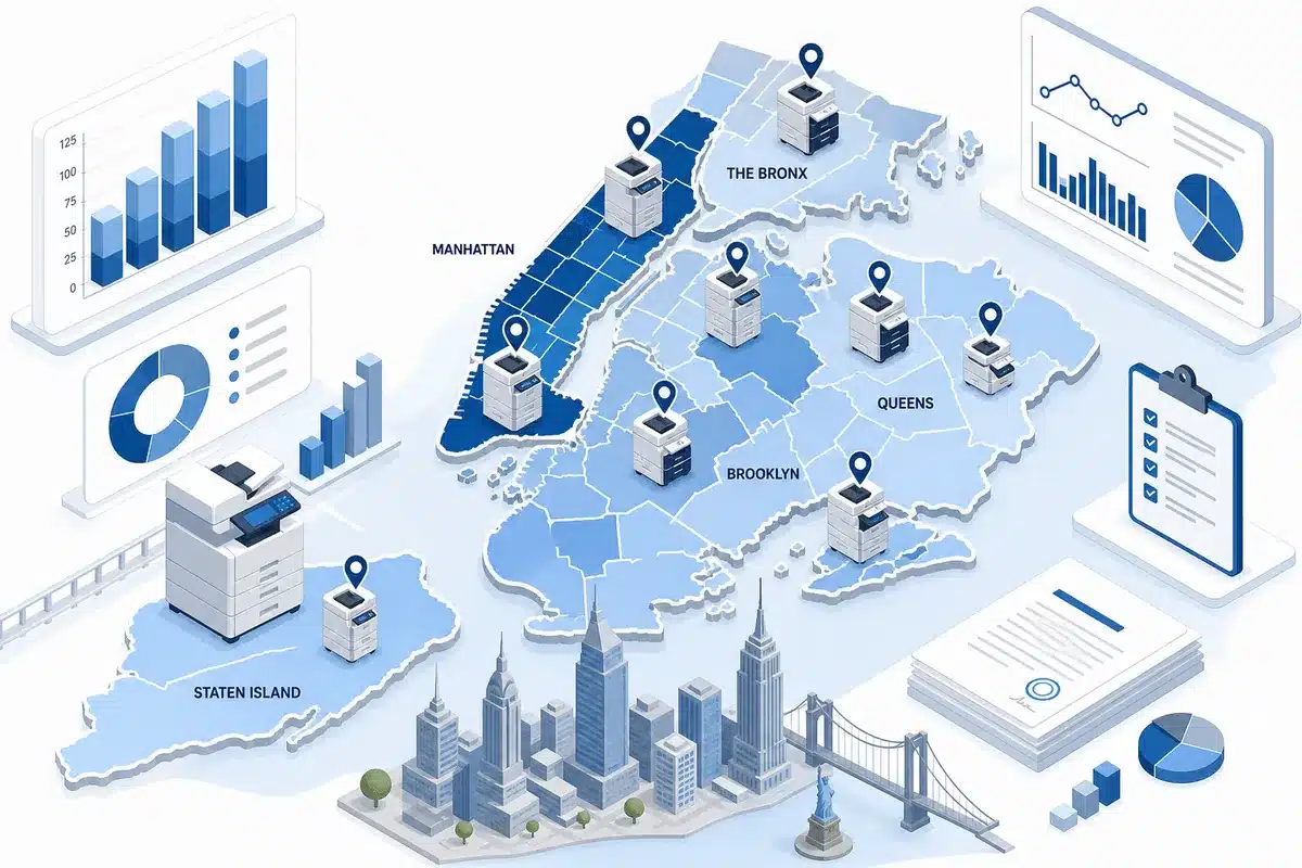 Copier Service Contracts in New York: Print Maintenance Guide 1 copier service contracts data illustration
