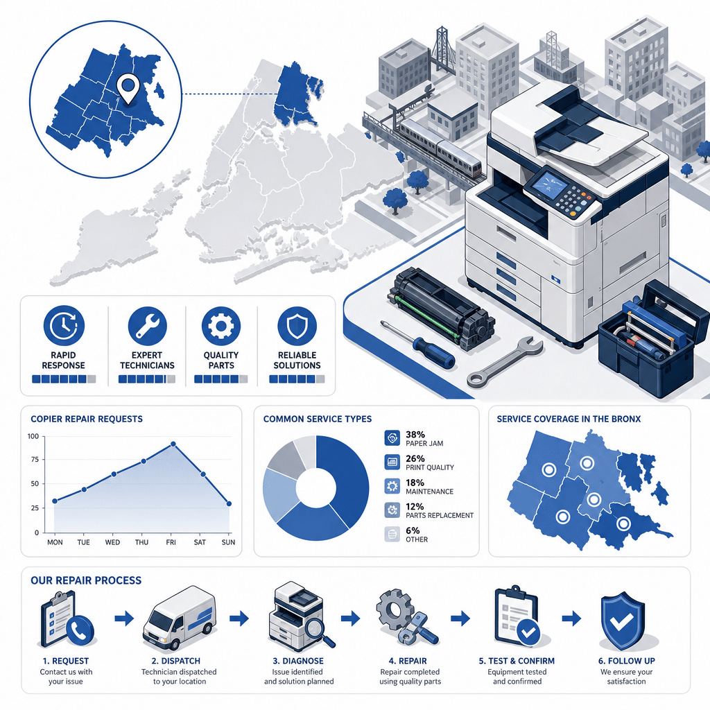 Copier Repair Bronx: Professional Commercial Equipment Service in New York 1 copier repair Bronx data illustration